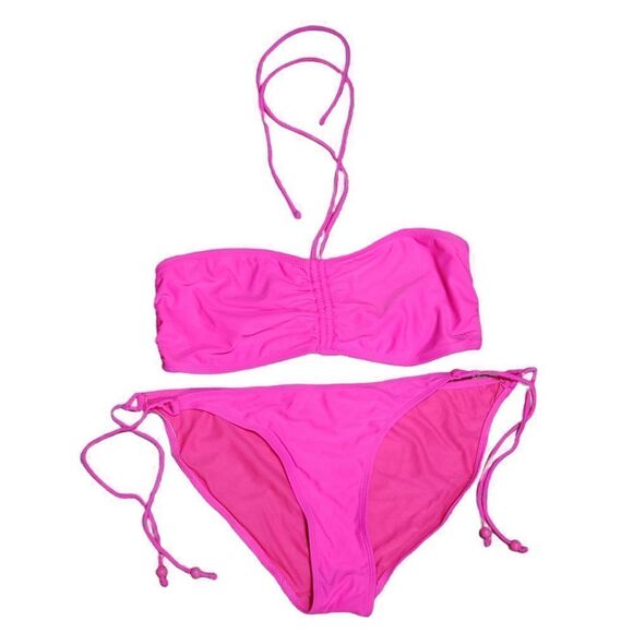 OP Bright Pink 2-pc Bandeau Bikini Set XLARGE - Picture 1 of 16